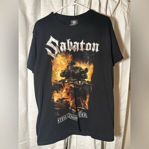 Black Graphic Sabaton Concert T-Shirt
